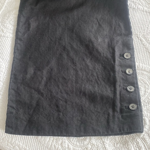 Talbots Black Linen Wide Leg Pants high waist palazzo 16 - Picture 8 of 12